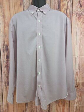 Jos. A. Bank Traveler Tailored Fit Performance Shirt Large Micro Dot